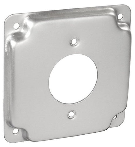 Southwire G1942-UPC Box Cover, 4 in W, Square, 1-Gang, Steel, Silver, Galvanized