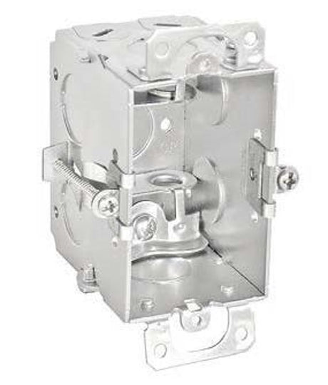 Southwire G601-OWBX-UPC Switch Box, 1-Gang, 11-Knockout, 1/2 in Knockout, Steel, Silver, Galvanized