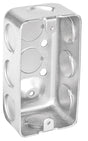 Southwire G19280-UPC Handy Box, 1-Gang, 10-Knockout, 1/2, 3/4 in Knockout, Steel, Silver, Galvanized