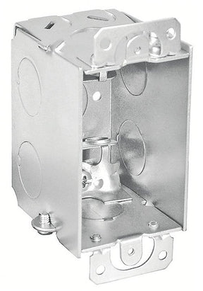 Southwire G601-BX-UPC Switch Box, 1-Gang, 5-Knockout, 1/2 in Knockout, Steel, Silver, Galvanized