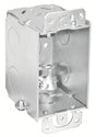 Southwire G601-BX-UPC Switch Box, 1-Gang, 5-Knockout, 1/2 in Knockout, Steel, Silver, Galvanized