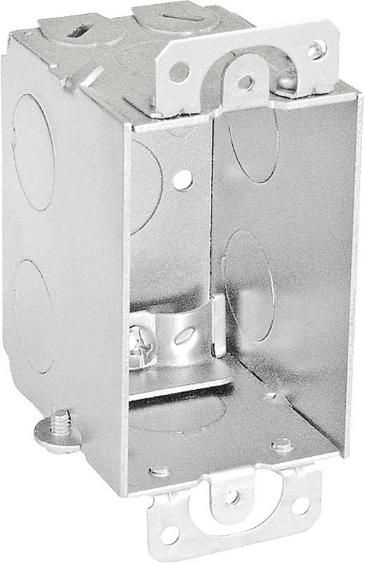 Southwire G601-R-UPC Switch Box, 1-Gang, 5-Knockout, 1/2 in Knockout, Steel, Silver, Galvanized