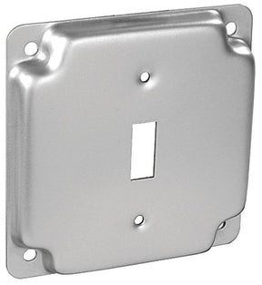 Southwire G1935-UPC Toggle Industrial Surface Cover, 4 in W, Square, 1-Gang, Steel, Silver, Galvanized