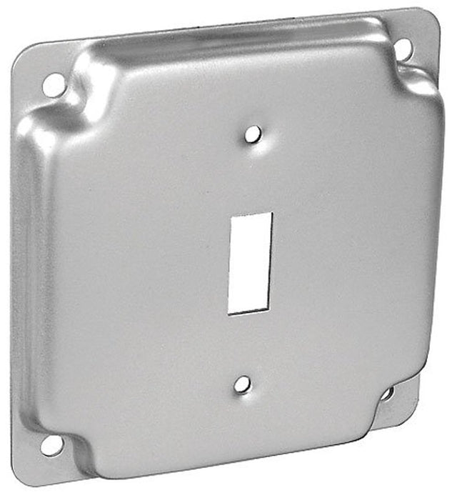 Southwire G1935-UPC Toggle Industrial Surface Cover, 4 in W, Square, 1-Gang, Steel, Silver, Galvanized