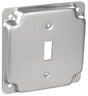 Southwire G1935-UPC Toggle Industrial Surface Cover, 4 in W, Square, 1-Gang, Steel, Silver, Galvanized