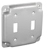 Southwire G1936-UPC Toggle Industrial Surface Cover, 4 in W, Square, 2-Gang, Steel, Silver, Galvanized