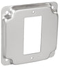 Southwire G1947-UPC Box Cover with GFCI Opening, 4 in W, Square, 1-Gang, Steel, Silver, Galvanized