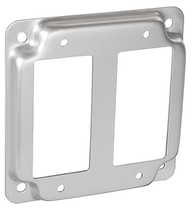 Southwire G1950-UPC Box Cover with GFCI Opening, 4 in W, Square, 1-Gang, Steel, Silver, Galvanized