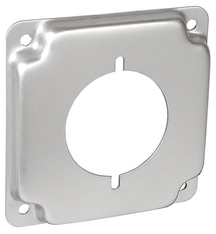 Southwire G1944-UPC Box Cover, 4 in W, Square, 1-Gang, Steel, Silver, Galvanized