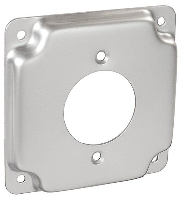 Southwire G1943-UPC Box Cover, 4 in W, Square, 1-Gang, Steel, Silver, Galvanized