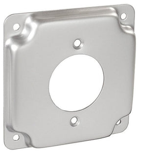 Southwire G1943-UPC Box Cover, 4 in W, Square, 1-Gang, Steel, Silver, Galvanized