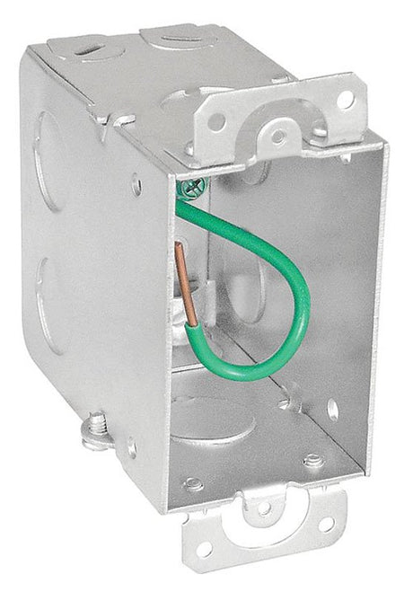 Southwire G603-R-UPC Switch Box, 1-Gang, 11-Knockout, 1/2 in Knockout, Steel, Silver, Galvanized
