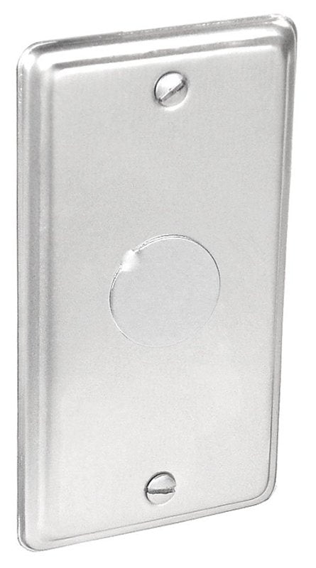 Southwire G19430-UPC Box Cover, 0.21 in L, 2.38 in W, Rectangular, 1-Gang, Steel, Silver, Galvanized