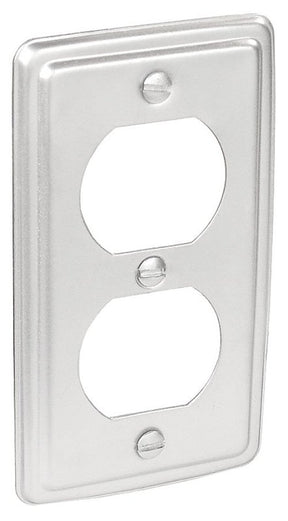 Southwire G19380-UPC Box Cover, 0.21 in L, 2.38 in W, Rectangular, 1-Gang, Steel, Silver, Zinc-Plated