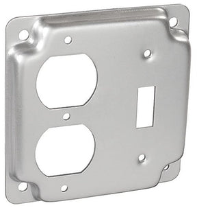 Southwire G1941-UPC Box Cover, 4 in W, Square, 2-Gang, Steel, Silver, Galvanized