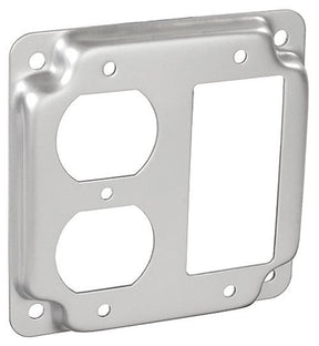 Southwire G1951-UPC Box Cover, 4 in W, Square, 3-Gang, Steel, Silver, Galvanized
