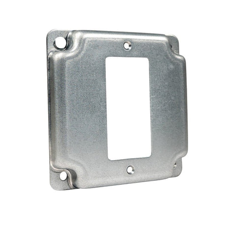 Southwire G1947-U Industrial Exposed Work Cover, 4 in L, 4 in W, Square, 1-Gang, Steel, Galvanized