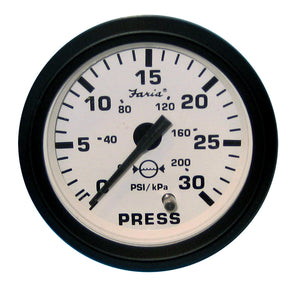 Faria Euro 4" Gauge - Water Pressure Gauge Kit, 30 PSI
