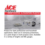 Ace 9 ft. W X 12 ft. L X 0.5 mil 7 lb Plastic Drop Cloth 1 pk, Pack of 24