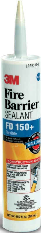 3M FD 150+ Blue Fire Barrier Sealant, 10.1 oz, Cartridge, Blue, 40 to 122 deg F