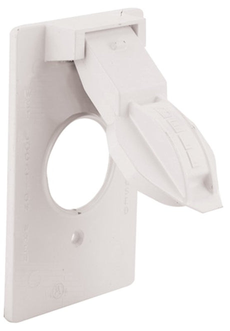 Bell Outdoor 5155-6 Cover, 1-13/32 in Dia, 4-9/16 in L, 2-13/16 in W, 1-Gang, Aluminum, White, Powder-Coated