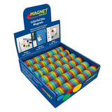 Magnet Source 07791X144DSP Magnet, 0.5 lb Pull Force, Rubber, Assorted, 1 in Dia, Pack of 144