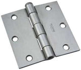 National Hardware N139-873 Broad Hinge, 3-1/2 in W Frame Leaf, 0.088 in Thick Frame Leaf, Cold Rolled Steel, Plain Steel, Pack of 10