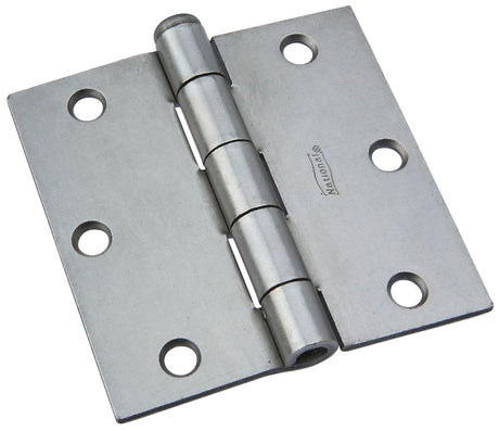 National Hardware N139-873 Broad Hinge, 3-1/2 in W Frame Leaf, 0.088 in Thick Frame Leaf, Cold Rolled Steel, Plain Steel, Pack of 10