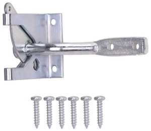 ProSource 33140ZCB-PS Gate Latch, 5/8 in Bolt Head, 4-1/8 in L Bolt, Steel, Zinc