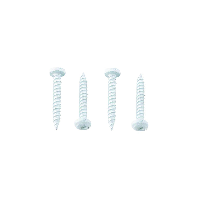 AP Products 012PSQ50W8X1 Pan Head Square Recess Screw, 8 x 1, White, 50/pk