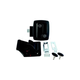 BAUER DOOR LATCH W/KEYS-BLACK