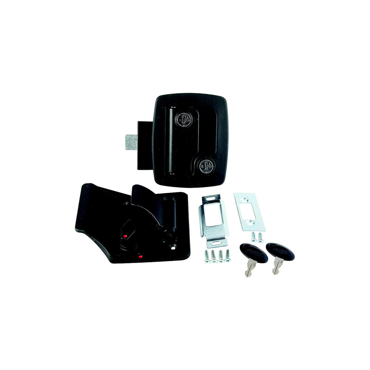 BAUER DOOR LATCH W/KEYS-BLACK