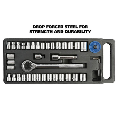 GreatNeck 74213 Ratchet and Socket Set, Steel