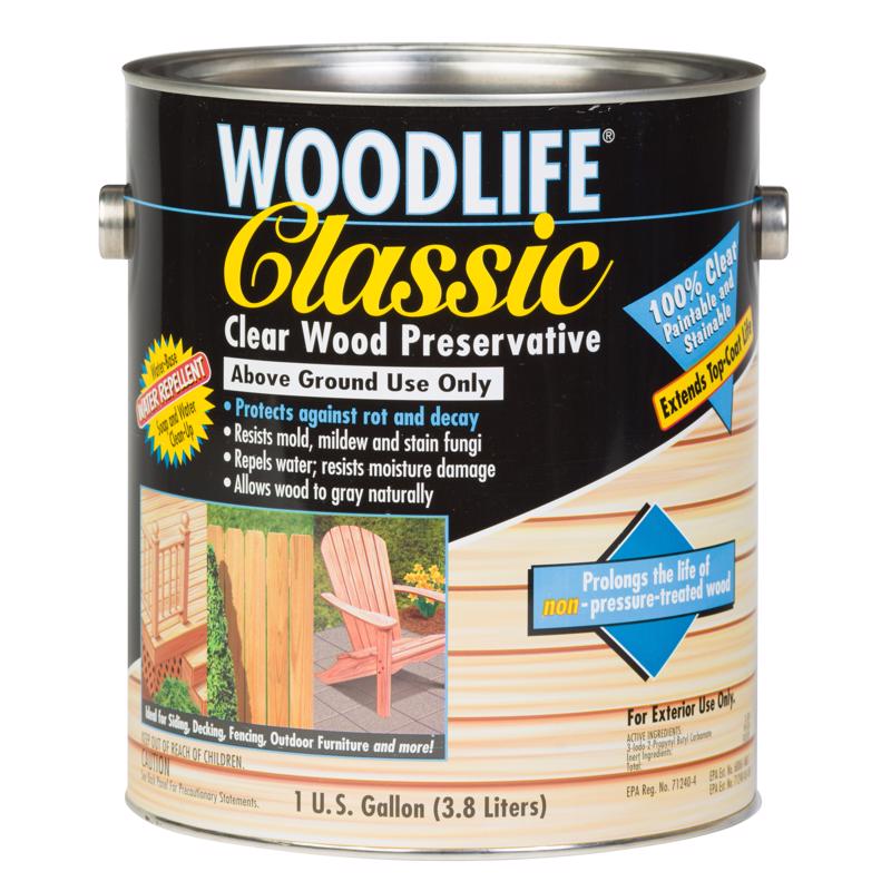 Wolman Woodlife Clear Water-Based Wood Preservative 1 gal, Pack of 4