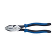 Klein Tools 2000 Series J2000-9NE Lineman's Plier, 9.55 in OAL, 1-3/8 in Jaw, Black/Blue Handle, 1-1/4 in W Jaw