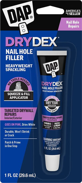 DAP DryDex 7079800944 Spackling Paste, Pink/White, 1 oz