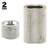 Prime-Line GD 12154 Cable Ferrule and Stop, 1/4 in Dia Dimensions, Aluminum