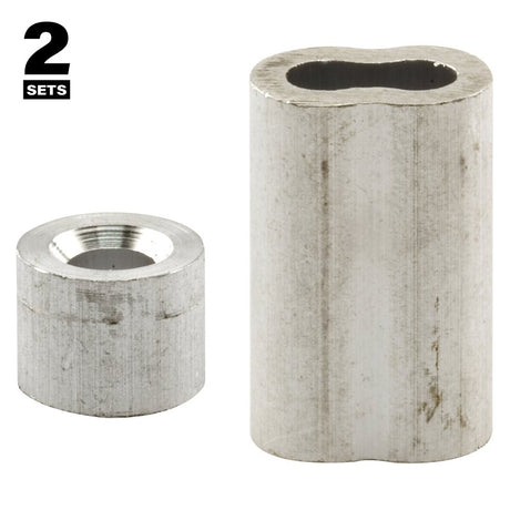 Prime-Line GD 12154 Cable Ferrule and Stop, 1/4 in Dia Dimensions, Aluminum