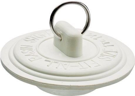 Plumb Pak Duo Fit Series PP820-3 Drain Stopper, Rubber, White, For: 1 to 1-3/8 In-Sink
