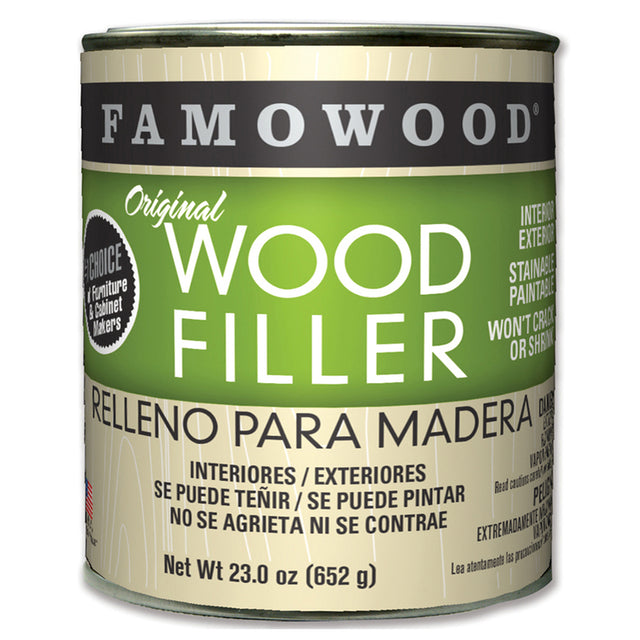 Famowood 36021126 Original Wood Filler, Liquid, Paste, Natural/Tup/White Pine, 24 oz, Can