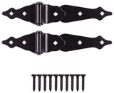 ProSource 33169PKS-PS Strap Hinge, Steel, Black, Loose Pin Pin, 180 deg Range of Motion, 40 (Pair) lb