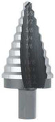 Irwin UNIBIT 10235 Step Drill Bit, 1/4 to 1-3/8 in Dia, 3-1/8 in OAL, 1-Flute, 1/2 in Dia Shank, Hex Shank