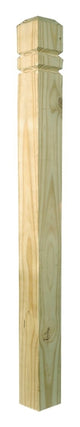 UFP 231685 Colonial Newel Post, 48 in L Actual, 3-1/4 in W Actual, 54 in L Nominal, 4 in W Nominal, 4 in Thick Nominal