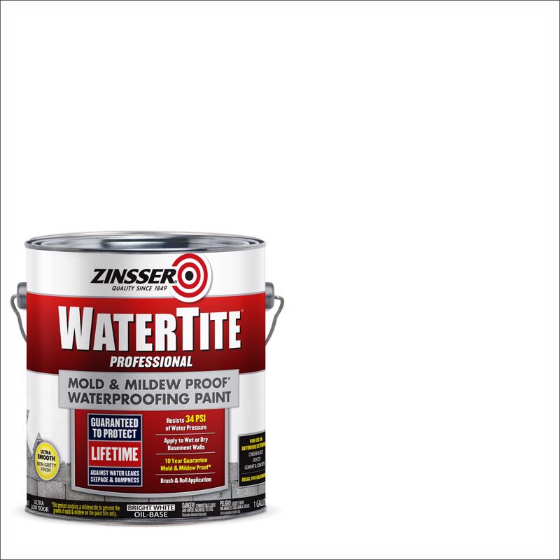 Zinsser WATERTITE 05001 Block Filler Paint, Oil, White, 1 gal, Can, 75/100 sq-ft/gal Coverage Area, Pack of 2