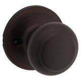 Kwikset 200CV 11P CP Passage Knob, Knob Handle, Metal, Venetian Bronze, 1-3/4 to 1-3/8 in Thick Door, 2-1/4 in Strike