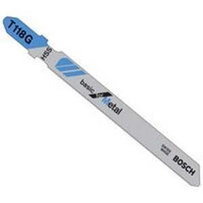 Bosch T118G Jig Saw Blade, 0.3 in W, 3-5/8 in L, 36 TPI, HSS Cutting Edge
