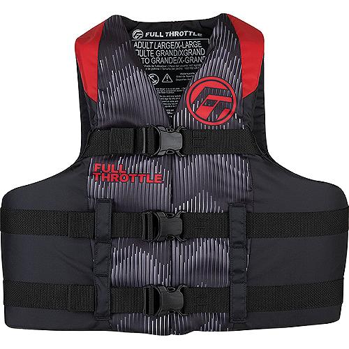 Full Throttle 11220010005022 Adult Nylon Life Vest, L/XL, Red