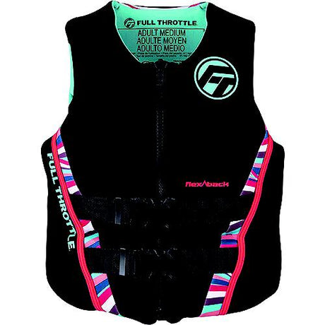Full Throttle 14250010585022 Women's Adult Rapid-Dry Flex Back Vest, Pink, XL.