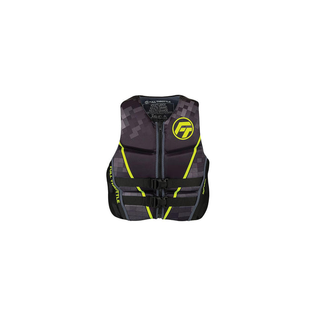 Full Throttle 14250040003022 Men's Adult Rapid Dry Flex Back Life Jacket, Medium, Green
