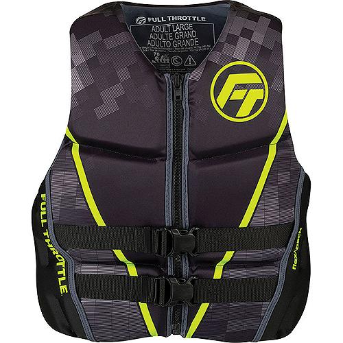 Full Throttle 14250040005022 Men's Adult Rapid Dry Flex Back Life Jacket, XL, Green